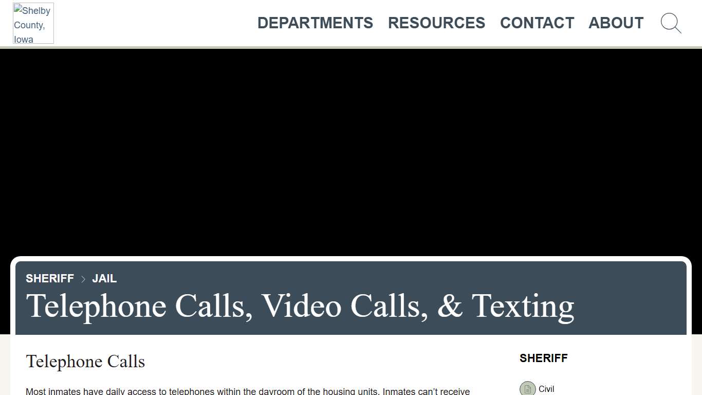 Phone/Video Calls & Texting - Jail - Shelby County, Iowa