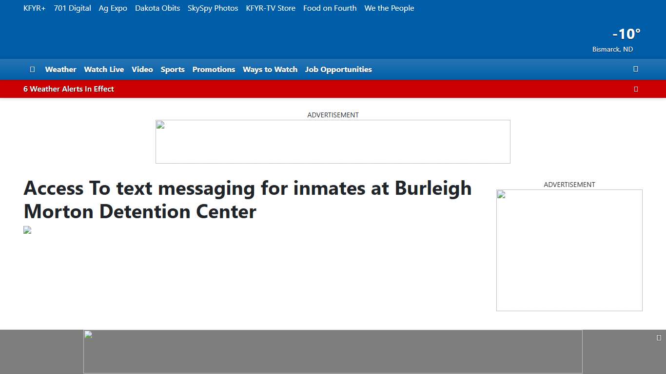 Access To text messaging for inmates at Burleigh Morton Detention Center